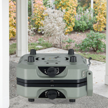 Dual-Burner Infrared Patio Heater: Portable Stainless Steel Gas Mushroom Stove for Camping and Adventure