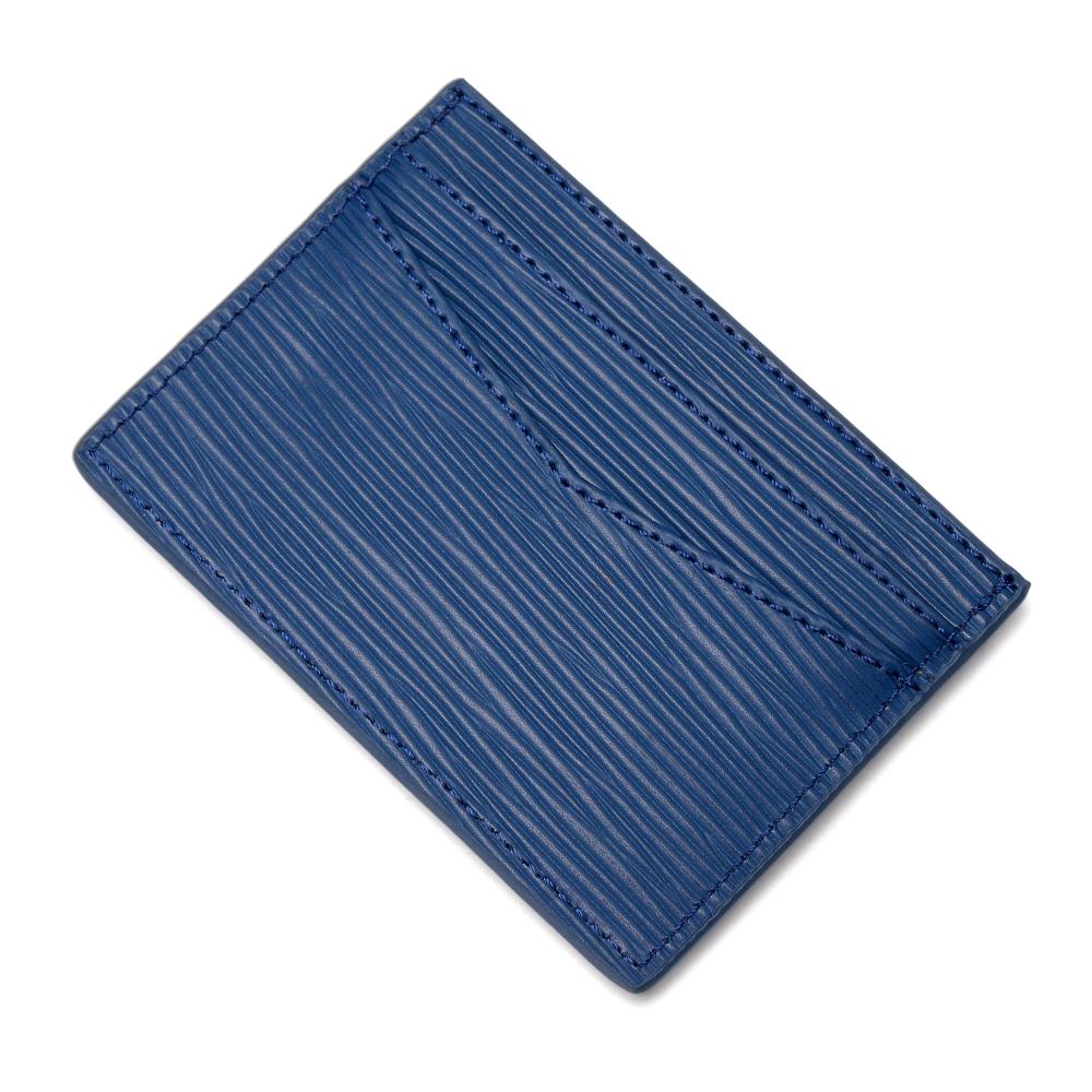 Blue EPI Pattern Free Personalización Slim Card Tolder