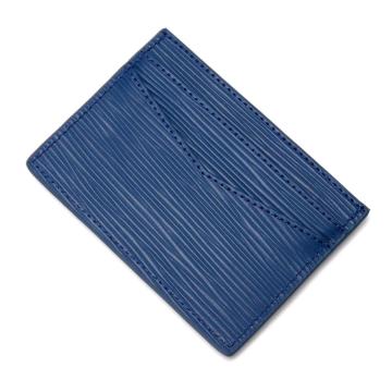 Blue Epi pattern Free Customization Slim card holder