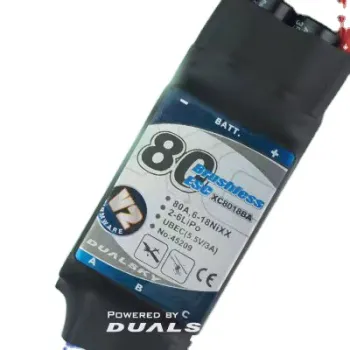 High-Power Dual Day XC8018BA 80A ESC for Model Airplanes: Compatible with 2-6S Batteries and Featuring UBEC