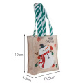 Printed Reusable Christmas Jute Bag