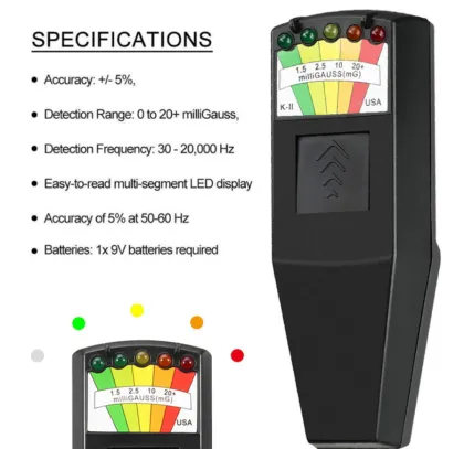 K2 Electromagnetic Radiation Detector: Magnetic Field & EMF Meter