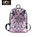 Geometric fabric water drop PU leather laptop bag