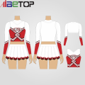 Roupas de torcida vermelhas personalizadas uniformes de torcida