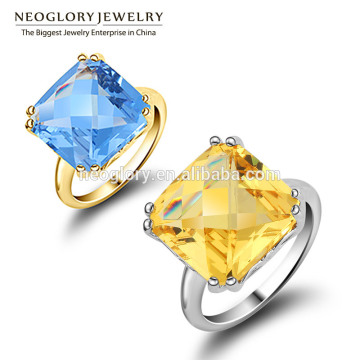 Neoglory Copper Alloy Crystal Finger Rings Rhodium Plated Wedding Women 2015 Gifts New Fashion Jewelry