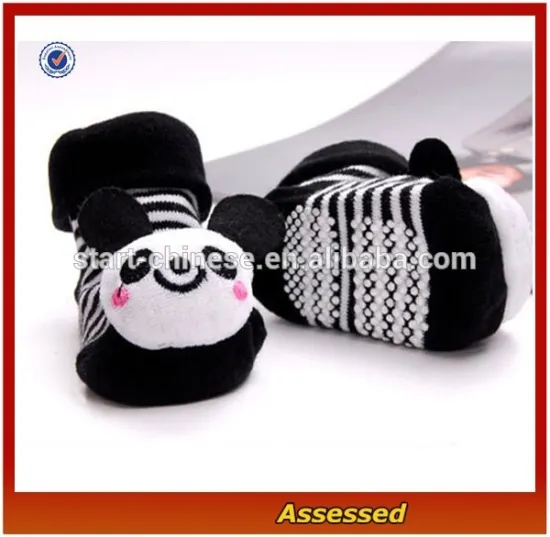 Cute China's National Treasure Panda Pattern Non Slip Baby Socks Shoes/Custom Newborn Baby Socks ---AMY154102