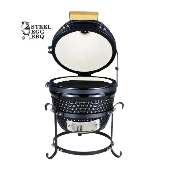 SEB KAMADO 13 Inch Mini Tabletop BBQ Grill Charcoal Egg Ceramic Portable Kamado for Outdoor