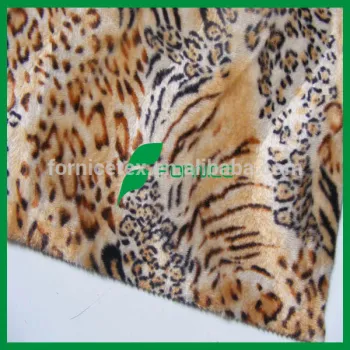 China factory wholesale polyester animal print velour fabric & fleece fabric
