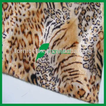 China factory wholesale polyester animal print velour fabric & fleece fabric