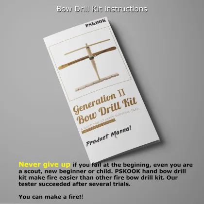 Primitive Friction Fire Tool: Camping Hiking Survival Kit