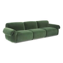 Dark Green Roll Arm Sofa