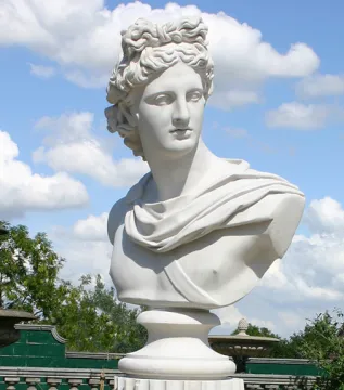 White Marble Lady Bust Statue For Sale