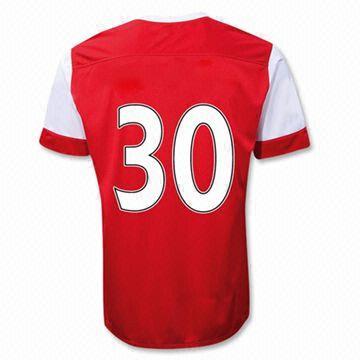 Soccer Jersey, Customized Polyester Sports Jersey, Quick-dry Function