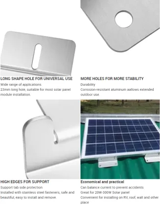4pcs Z Style Solar Panel Mounting Brackets