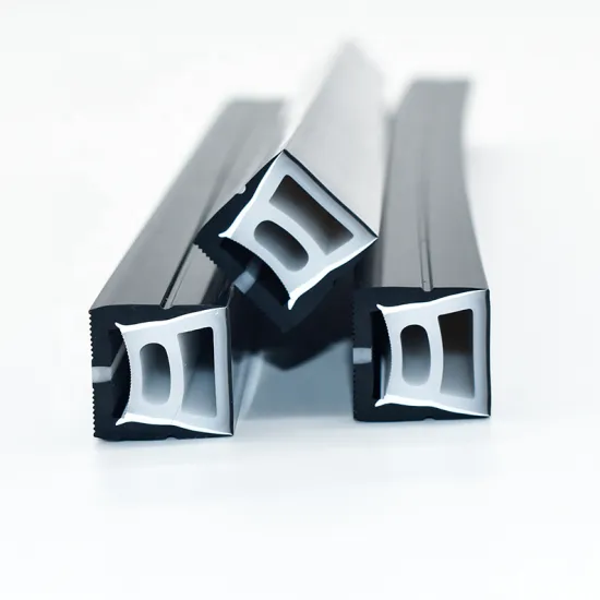 100% Pure Silicon 16x16mm Square Flexible Neon Tube - 3 Side Black Separation