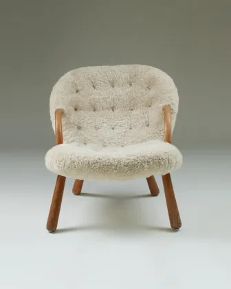 Arnold Madsen Pair of Moonlight Clam Chairs