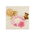 BPA Free Flower Silicone Beads Bracelet for Baby/Girls