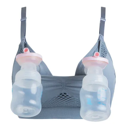 Seamless Breathable Hands-Free Breast Pump Bra