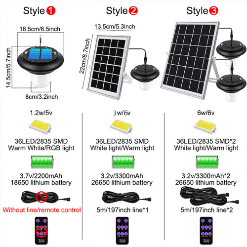 Solar Powered Outdoor Pendant Lamp