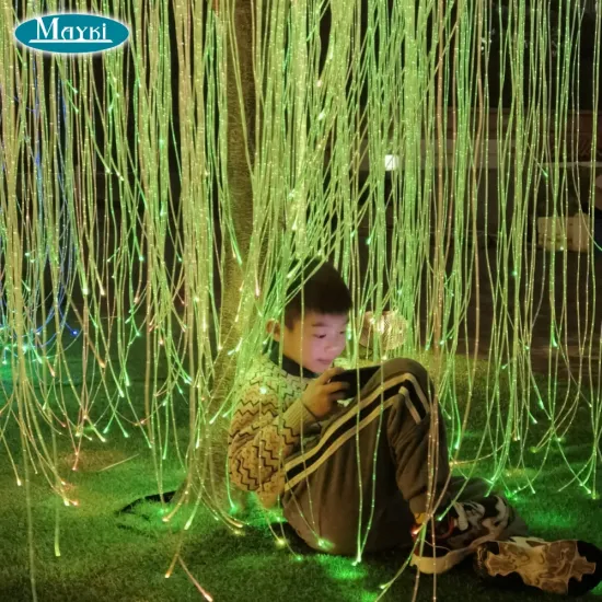 Color Changing Waterproof DMX Outdoor Fiber Optic Willow Tree LED Light