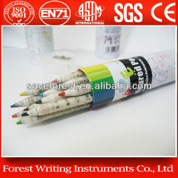 Wholesale Price recycle paper Logo OEM newspaper pencil