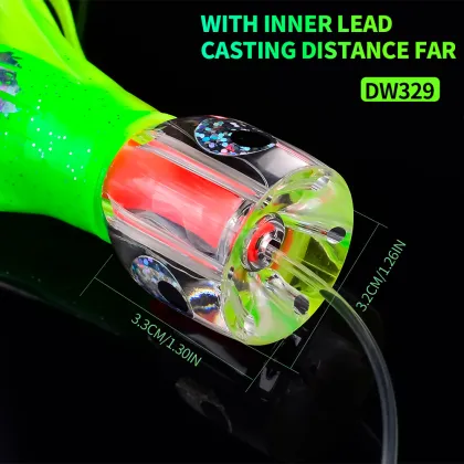 Wholesale Fishing Lures: 23cm 96g Trolling Octopus & Squid Jigging Bait for Ocean, Boat, and Beach Fishing