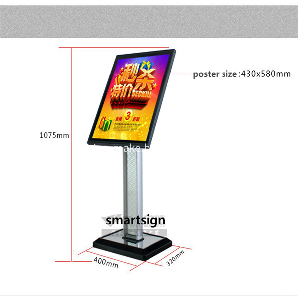 floor standing poster holder