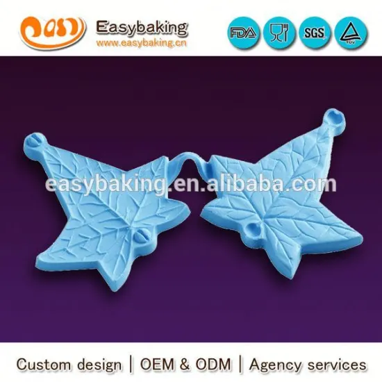 Wholesale custom samll maple leaf cake decorating molds cake fondant silicone mold
