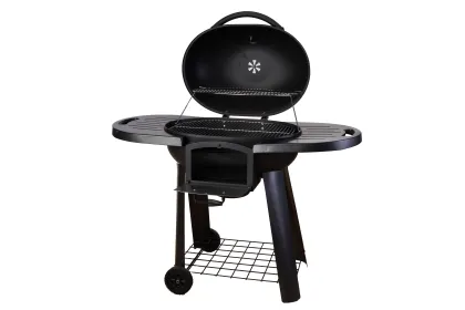 BBQ grill Color porcelain enamel outdoor charcoal grill portable double-deck griller