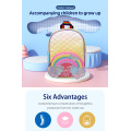 New Design Cartoon School Bag Rainbow and Glitter Transparent Colo Rainbow and Glitter Transparent Colored PVC Children Backpack