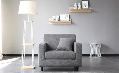 Modern European Style Fabric Sofa Loveseat for Small Spaces