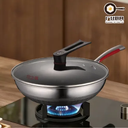 High-Quality Three Layer Wok for Sizzling Meals