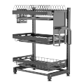 Mehrzweck -3 -Tier -Gericht Rack