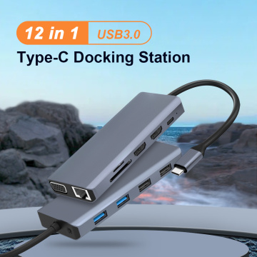 USB C Station d&#39;amarrage triple affichage HDMI VGA