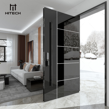 Hitech Large Aluminium Pivot Door - Exterior Steel Security Entrance Door
