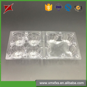 4 holes transparent plastic egg tray for sale