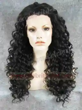 Brown Bounce Curl Rihanna Synthetic Lace Front Wig