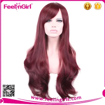 Women Sexy Long Red Synthetic Ombre Synthetic Wigs