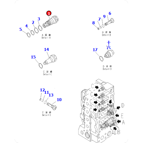 Bulldozer D155A-5 Valve Assembly 723-60-29200