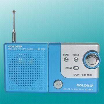 Mini FM Scan Radio with Built-in Speaker and Antenna