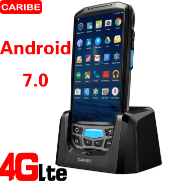 CARIBE PL-50L wifi / blue tooth / 4G rugged pos android barcode scanner mobile pda with built-in printer