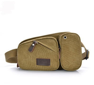 Young's multi-function canvas waist bag/waist pack/leisure bag/casual bag/fanny bag/chest bag