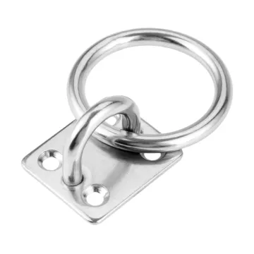 rigging hardware Stainless Steel Marine grade hardware wall mounted Welded Ring Square Pad Eye Plate