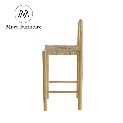 Outdoor French Medieval Solid Wood Vine Bar Stool