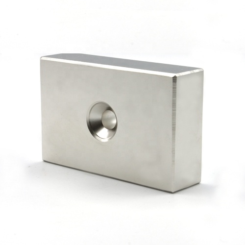 Neodymium block countersunk hole rectangular magnet