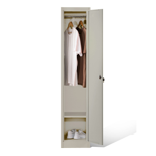 Single Locker Cabinet White Color 15" Wide