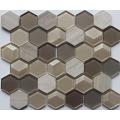 Black Color 3D Effect Hexagon Mosaic Tile