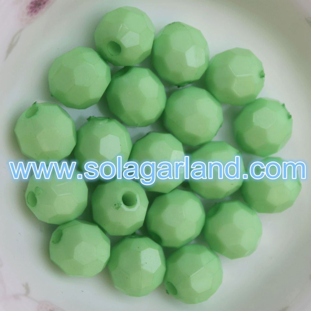 32 Faceted Opaque Jewelry Beads