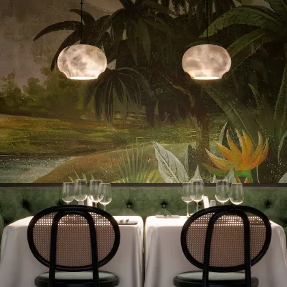 Factory Price Alabaster CELINE Chandelier: Modern Luxury LED Pendant Light for Dining Room and Kitchen Island