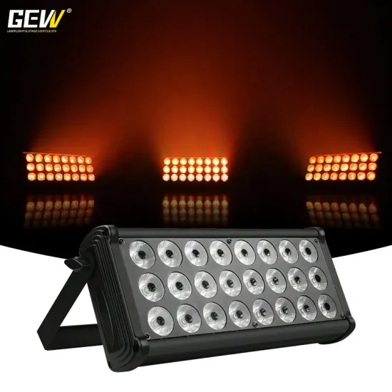 GEVV Promotional 24pcs*4W RGBW DMX Strobe 4in1 LED Wall Wash Light for Club Disco Stage